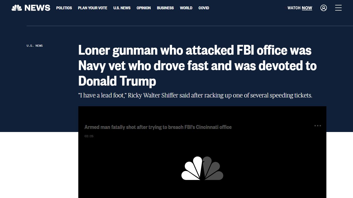 Loner gunman who attacked FBI office was Navy vet who drove fast and ...